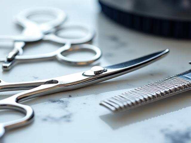 Outils de barbier traditionnels disposés avec soin